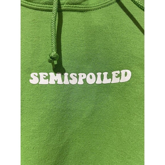 Semispoiled Green Women’s Hoodie With Drawstring - Picture 5 of 5